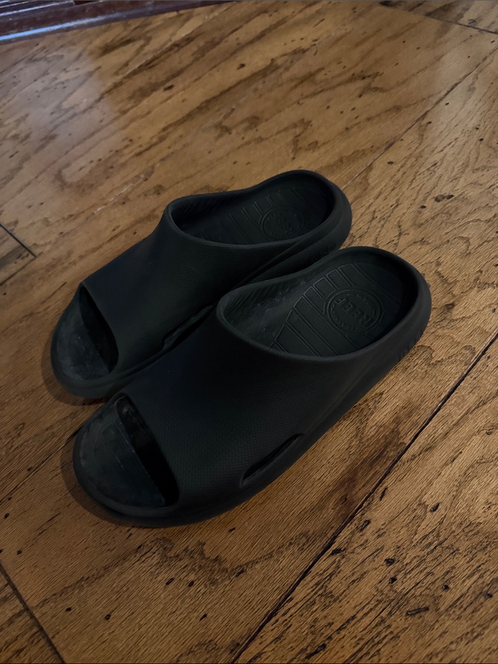 Reef Black Open-Toe Slide Sandals